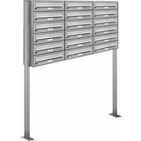 AL BRIEFKASTENSYSTEME Briefkasten, Parteien: 18, Freistehend, BxHxT: 153,167 x 150,0 x 27,5 cm - silberfarben AL BRIEFKASTENSYSTEME Briefkasten, Parteien: 18, Freistehend, BxHxT: 153,167 x 150,0 x 27,5 cm - silberfarben von AL BRIEFKASTENSYSTEME