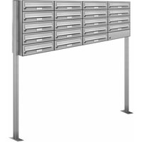 AL BRIEFKASTENSYSTEME Briefkasten, Parteien: 19, Freistehend, BxHxT: 161,2 x 50 x 27,5 cm - silberfarben AL BRIEFKASTENSYSTEME Briefkasten, Parteien: 19, Freistehend, BxHxT: 161,2 x 50 x 27,5 cm - silberfarben von AL BRIEFKASTENSYSTEME