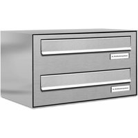 AL BRIEFKASTENSYSTEME Briefkasten, Parteien: 2, Zaundurchwurf, BxHxT: 153,160 x 23,0 x 27,5 cm - silberfarben AL BRIEFKASTENSYSTEME Briefkasten, Parteien: 2, Zaundurchwurf, BxHxT: 153,160 x 23,0 x 27,5 cm - silberfarben von AL BRIEFKASTENSYSTEME