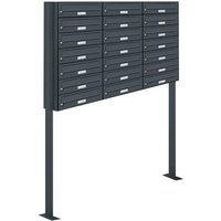 AL BRIEFKASTENSYSTEME Briefkasten, Parteien: 21, Freistehend, BxHxT: 153,67 x 170,0 x 27,5 cm - grau AL BRIEFKASTENSYSTEME Briefkasten, Parteien: 21, Freistehend, BxHxT: 153,67 x 170,0 x 27,5 cm - grau von AL BRIEFKASTENSYSTEME