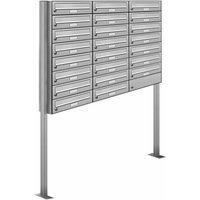 AL BRIEFKASTENSYSTEME Briefkasten, Parteien: 23, Freistehend, BxHxT: 153,125 x 170,0 x 27,5 cm - silberfarben AL BRIEFKASTENSYSTEME Briefkasten, Parteien: 23, Freistehend, BxHxT: 153,125 x 170,0 x 27,5 cm - silberfarben von AL BRIEFKASTENSYSTEME
