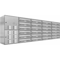 AL BRIEFKASTENSYSTEME Briefkasten, Parteien: 24, Aufputzmontage, BxHxT: 191,5 x 69 x 27,5 cm - silberfarben AL BRIEFKASTENSYSTEME Briefkasten, Parteien: 24, Aufputzmontage, BxHxT: 191,5 x 69 x 27,5 cm - silberfarben von AL BRIEFKASTENSYSTEME
