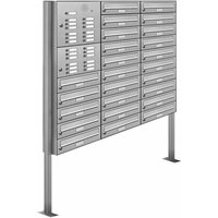 AL BRIEFKASTENSYSTEME Briefkasten, Parteien: 25, Freistehend, BxHxT: 122,9 x 170 x 27,5 cm - silberfarben AL BRIEFKASTENSYSTEME Briefkasten, Parteien: 25, Freistehend, BxHxT: 122,9 x 170 x 27,5 cm - silberfarben von AL BRIEFKASTENSYSTEME