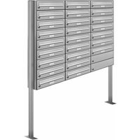 AL BRIEFKASTENSYSTEME Briefkasten, Parteien: 25, Freistehend, BxHxT: 122,9 x 170 x 27,5 cm - silberfarben AL BRIEFKASTENSYSTEME Briefkasten, Parteien: 25, Freistehend, BxHxT: 122,9 x 170 x 27,5 cm - silberfarben von AL BRIEFKASTENSYSTEME