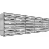 AL BRIEFKASTENSYSTEME Briefkasten, Parteien: 29, Aufputzmontage, BxHxT: 153,124 x 69,0 x 27,5 cm - silberfarben AL BRIEFKASTENSYSTEME Briefkasten, Parteien: 29, Aufputzmontage, BxHxT: 153,124 x 69,0 x 27,5 cm - silberfarben von AL BRIEFKASTENSYSTEME