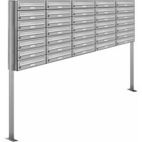 AL BRIEFKASTENSYSTEME Briefkasten, Parteien: 35, Freistehend, BxHxT: 153,578 x 170,0 x 27,5 cm - silberfarben AL BRIEFKASTENSYSTEME Briefkasten, Parteien: 35, Freistehend, BxHxT: 153,578 x 170,0 x 27,5 cm - silberfarben von AL BRIEFKASTENSYSTEME