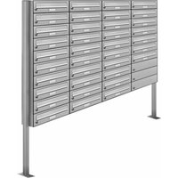 AL BRIEFKASTENSYSTEME Briefkasten, Parteien: 37, Freistehend, BxHxT: 153,548 x 170,0 x 27,5 cm - silberfarben AL BRIEFKASTENSYSTEME Briefkasten, Parteien: 37, Freistehend, BxHxT: 153,548 x 170,0 x 27,5 cm - silberfarben von AL BRIEFKASTENSYSTEME