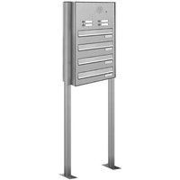 AL BRIEFKASTENSYSTEME Briefkasten, Parteien: 4, Zaundurchwurf, BxHxT: 153,128 x 150,0 x 27,5 cm - silberfarben AL BRIEFKASTENSYSTEME Briefkasten, Parteien: 4, Zaundurchwurf, BxHxT: 153,128 x 150,0 x 27,5 cm - silberfarben von AL BRIEFKASTENSYSTEME