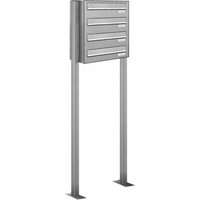 AL BRIEFKASTENSYSTEME Briefkasten, Parteien: 4, Zaundurchwurf, BxHxT: 46,5 x 150 x 27,5 cm - silberfarben AL BRIEFKASTENSYSTEME Briefkasten, Parteien: 4, Zaundurchwurf, BxHxT: 46,5 x 150 x 27,5 cm - silberfarben von AL BRIEFKASTENSYSTEME