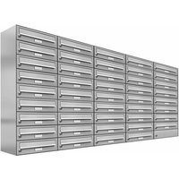 AL BRIEFKASTENSYSTEME Briefkasten, Parteien: 44, Aufputzmontage, BxHxT: 153,41 x 103,5 x 27,5 cm - silberfarben von AL BRIEFKASTENSYSTEME