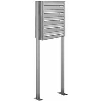 AL BRIEFKASTENSYSTEME Briefkasten, Parteien: 5, Zaundurchwurf, BxHxT: 46,5 x 150 x 27,5 cm - silberfarben AL BRIEFKASTENSYSTEME Briefkasten, Parteien: 5, Zaundurchwurf, BxHxT: 46,5 x 150 x 27,5 cm - silberfarben von AL BRIEFKASTENSYSTEME
