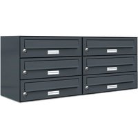 AL BRIEFKASTENSYSTEME Briefkasten, Parteien: 6, Aufputzmontage, BxHxT: 153,581 x 34,5 x 27,5 cm - grau AL BRIEFKASTENSYSTEME Briefkasten, Parteien: 6, Aufputzmontage, BxHxT: 153,581 x 34,5 x 27,5 cm - grau von AL BRIEFKASTENSYSTEME