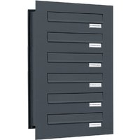 AL BRIEFKASTENSYSTEME Briefkasten, Parteien: 6, Mauerdurchwurf, BxHxT: 153,117 x 69,0 x 48,0 cm - grau AL BRIEFKASTENSYSTEME Briefkasten, Parteien: 6, Mauerdurchwurf, BxHxT: 153,117 x 69,0 x 48,0 cm - grau von AL BRIEFKASTENSYSTEME