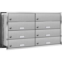 AL BRIEFKASTENSYSTEME Briefkasten, Parteien: 6, Mauerdurchwurf, BxHxT: 153,493 x 46,0 x 48,0 cm - silberfarben AL BRIEFKASTENSYSTEME Briefkasten, Parteien: 6, Mauerdurchwurf, BxHxT: 153,493 x 46,0 x 48,0 cm - silberfarben von AL BRIEFKASTENSYSTEME