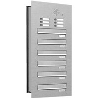 AL BRIEFKASTENSYSTEME Briefkasten, Parteien: 6, Mauerdurchwurf, BxHxT: 153,495 x 92,0 x 48,0 cm - silberfarben AL BRIEFKASTENSYSTEME Briefkasten, Parteien: 6, Mauerdurchwurf, BxHxT: 153,495 x 92,0 x 48,0 cm - silberfarben von AL BRIEFKASTENSYSTEME