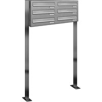 AL BRIEFKASTENSYSTEME Briefkasten, Parteien: 6, Zaundurchwurf, BxHxT: 153,336 x 150,0 x 27,5 cm - silberfarben AL BRIEFKASTENSYSTEME Briefkasten, Parteien: 6, Zaundurchwurf, BxHxT: 153,336 x 150,0 x 27,5 cm - silberfarben von AL BRIEFKASTENSYSTEME
