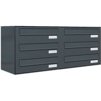 AL BRIEFKASTENSYSTEME Briefkasten, Parteien: 6, Zaundurchwurf, BxHxT: 38,5 x 34,5 x 27,5 cm - grau AL BRIEFKASTENSYSTEME Briefkasten, Parteien: 6, Zaundurchwurf, BxHxT: 38,5 x 34,5 x 27,5 cm - grau von AL BRIEFKASTENSYSTEME