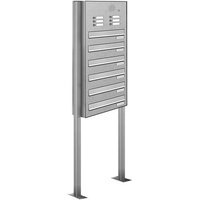 AL BRIEFKASTENSYSTEME Briefkasten, Parteien: 6, Zaundurchwurf, BxHxT: 46,5 x 170 x 27,5 cm - silberfarben AL BRIEFKASTENSYSTEME Briefkasten, Parteien: 6, Zaundurchwurf, BxHxT: 46,5 x 170 x 27,5 cm - silberfarben von AL BRIEFKASTENSYSTEME
