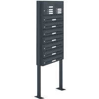 AL BRIEFKASTENSYSTEME Briefkasten, Parteien: 7, Freistehend, BxHxT: 153,157 x 170,0 x 27,5 cm - grau AL BRIEFKASTENSYSTEME Briefkasten, Parteien: 7, Freistehend, BxHxT: 153,157 x 170,0 x 27,5 cm - grau von AL BRIEFKASTENSYSTEME