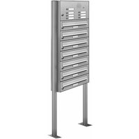 AL BRIEFKASTENSYSTEME Briefkasten, Parteien: 7, Freistehend, BxHxT: 153,188 x 170,0 x 27,5 cm - silberfarben AL BRIEFKASTENSYSTEME Briefkasten, Parteien: 7, Freistehend, BxHxT: 153,188 x 170,0 x 27,5 cm - silberfarben von AL BRIEFKASTENSYSTEME