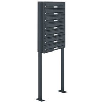 AL BRIEFKASTENSYSTEME Briefkasten, Parteien: 7, Freistehend, BxHxT: 46,5 x 150 x 27,5 cm - grau AL BRIEFKASTENSYSTEME Briefkasten, Parteien: 7, Freistehend, BxHxT: 46,5 x 150 x 27,5 cm - grau von AL BRIEFKASTENSYSTEME