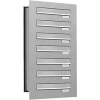 AL BRIEFKASTENSYSTEME Briefkasten, Parteien: 7, Mauerdurchwurf, BxHxT: 153,201 x 80,5 x 48,0 cm - silberfarben AL BRIEFKASTENSYSTEME Briefkasten, Parteien: 7, Mauerdurchwurf, BxHxT: 153,201 x 80,5 x 48,0 cm - silberfarben von AL BRIEFKASTENSYSTEME