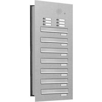 AL BRIEFKASTENSYSTEME Briefkasten, Parteien: 7, Mauerdurchwurf, BxHxT: 153,237 x 103,5 x 48,0 cm - silberfarben von AL BRIEFKASTENSYSTEME