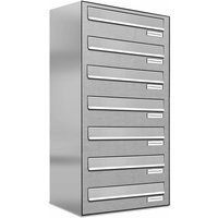 AL BRIEFKASTENSYSTEME Briefkasten, Parteien: 7, Zaundurchwurf, BxHxT: 153,259 x 80,5 x 27,5 cm - silberfarben AL BRIEFKASTENSYSTEME Briefkasten, Parteien: 7, Zaundurchwurf, BxHxT: 153,259 x 80,5 x 27,5 cm - silberfarben von AL BRIEFKASTENSYSTEME