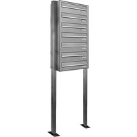 AL BRIEFKASTENSYSTEME Briefkasten, Parteien: 7, Zaundurchwurf, BxHxT: 153,293 x 170,0 x 27,5 cm - silberfarben AL BRIEFKASTENSYSTEME Briefkasten, Parteien: 7, Zaundurchwurf, BxHxT: 153,293 x 170,0 x 27,5 cm - silberfarben von AL BRIEFKASTENSYSTEME