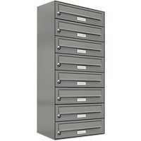 AL BRIEFKASTENSYSTEME Briefkasten, Parteien: 8, Aufputzmontage, BxHxT: 153,224 x 92,0 x 27,5 cm - grau AL BRIEFKASTENSYSTEME Briefkasten, Parteien: 8, Aufputzmontage, BxHxT: 153,224 x 92,0 x 27,5 cm - grau von AL BRIEFKASTENSYSTEME