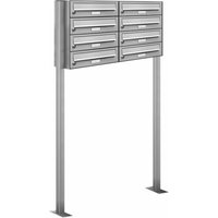 AL BRIEFKASTENSYSTEME Briefkasten, Parteien: 8, Freistehend, BxHxT: 153,16 x 150,0 x 27,5 cm - silberfarben AL BRIEFKASTENSYSTEME Briefkasten, Parteien: 8, Freistehend, BxHxT: 153,16 x 150,0 x 27,5 cm - silberfarben von AL BRIEFKASTENSYSTEME