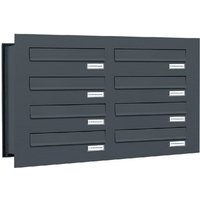 AL BRIEFKASTENSYSTEME Briefkasten, Parteien: 8, Mauerdurchwurf, BxHxT: 153,236 x 46,0 x 48,0 cm - grau AL BRIEFKASTENSYSTEME Briefkasten, Parteien: 8, Mauerdurchwurf, BxHxT: 153,236 x 46,0 x 48,0 cm - grau von AL BRIEFKASTENSYSTEME