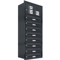 AL BRIEFKASTENSYSTEME Briefkasten, Parteien: 8, Unterputzmontage, BxHxT: 42,5 x 118 x 27,5 cm - grau AL BRIEFKASTENSYSTEME Briefkasten, Parteien: 8, Unterputzmontage, BxHxT: 42,5 x 118 x 27,5 cm - grau von AL BRIEFKASTENSYSTEME