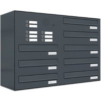 AL BRIEFKASTENSYSTEME Briefkasten, Parteien: 8, Zaundurchwurf, BxHxT: 153,204 x 57,5 x 27,5 cm - grau AL BRIEFKASTENSYSTEME Briefkasten, Parteien: 8, Zaundurchwurf, BxHxT: 153,204 x 57,5 x 27,5 cm - grau von AL BRIEFKASTENSYSTEME