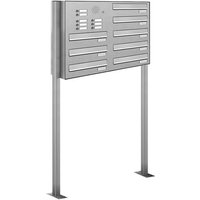 AL BRIEFKASTENSYSTEME Briefkasten, Parteien: 8, Zaundurchwurf, BxHxT: 84,8 x 150 x 27,5 cm - silberfarben AL BRIEFKASTENSYSTEME Briefkasten, Parteien: 8, Zaundurchwurf, BxHxT: 84,8 x 150 x 27,5 cm - silberfarben von AL BRIEFKASTENSYSTEME