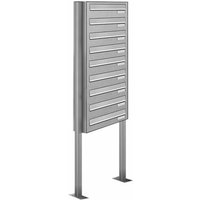 AL BRIEFKASTENSYSTEME Briefkasten, Parteien: 9, Zaundurchwurf, BxHxT: 46,5 x 170 x 27,5 cm - silberfarben AL BRIEFKASTENSYSTEME Briefkasten, Parteien: 9, Zaundurchwurf, BxHxT: 46,5 x 170 x 27,5 cm - silberfarben von AL BRIEFKASTENSYSTEME