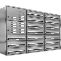 Al Briefkastensysteme - 17er Edelstahl Briefkastenanlage für Unterputz Montage Klingel Al Briefkastensysteme - 17er Edelstahl Briefkastenanlage für Unterputz Montage Klingel von AL BRIEFKASTENSYSTEME