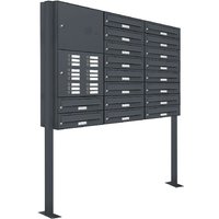 Al Briefkastensysteme - 18er Briefkasten Standanlage Freistehend ral 7016 Anthrazit Klingel Al Briefkastensysteme - 18er Briefkasten Standanlage Freistehend ral 7016 Anthrazit Klingel von AL BRIEFKASTENSYSTEME