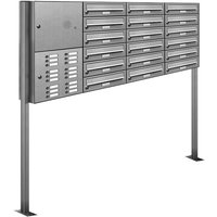 Al Briefkastensysteme - 18er Edelstahl Briefkasten Standanlage Freistehend mit Klingel Al Briefkastensysteme - 18er Edelstahl Briefkasten Standanlage Freistehend mit Klingel von AL BRIEFKASTENSYSTEME