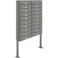 Al Briefkastensysteme - 20er Premium Standbriefkasten ral 9007 freistehend Postkasten Ständer 2x10 Al Briefkastensysteme - 20er Premium Standbriefkasten ral 9007 freistehend Postkasten Ständer 2x10 von AL BRIEFKASTENSYSTEME