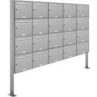 Al Briefkastensysteme - 20er V2A Edelstahl Standbriefkasten Anlage Freistehend Al Briefkastensysteme - 20er V2A Edelstahl Standbriefkasten Anlage Freistehend von AL BRIEFKASTENSYSTEME