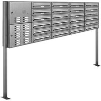 24er V2A Edelstahl Briefkasten Standanlage Freistehend mit Klingel 24er V2A Edelstahl Briefkasten Standanlage Freistehend mit Klingel von AL BRIEFKASTENSYSTEME