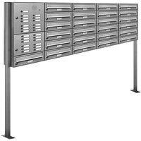 Al Briefkastensysteme - 25er Edelstahl Briefkasten Standanlage Freistehend mit Klingel Al Briefkastensysteme - 25er Edelstahl Briefkasten Standanlage Freistehend mit Klingel von AL BRIEFKASTENSYSTEME