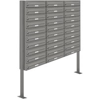 Al Briefkastensysteme - 30er Premium Standbriefkasten ral 9007 freistehend Postkasten Ständer 3x10 Al Briefkastensysteme - 30er Premium Standbriefkasten ral 9007 freistehend Postkasten Ständer 3x10 von AL BRIEFKASTENSYSTEME