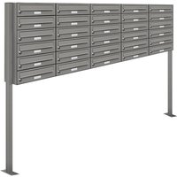 Al Briefkastensysteme - 30er Premium Standbriefkasten ral 9007 freistehend Postkasten Ständer 5x6 Al Briefkastensysteme - 30er Premium Standbriefkasten ral 9007 freistehend Postkasten Ständer 5x6 von AL BRIEFKASTENSYSTEME