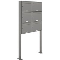 Al Briefkastensysteme - 6er Premium Standbriefkasten ral 9007 freistehend Postkasten Ständer 2x3 s Al Briefkastensysteme - 6er Premium Standbriefkasten ral 9007 freistehend Postkasten Ständer 2x3 s von AL BRIEFKASTENSYSTEME
