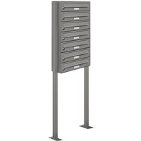 Al Briefkastensysteme - 7er Premium Standbriefkasten Aluminiumgrau ral 9007 freistehend Postkasten 1x7 Al Briefkastensysteme - 7er Premium Standbriefkasten Aluminiumgrau ral 9007 freistehend Postkasten 1x7 von AL BRIEFKASTENSYSTEME