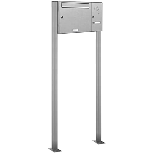 AL Briefkastensysteme 1er Edelstahl Standbriefkasten mit Klingel rostfrei als 1 Fach Briefkastenanlage in Postkasten Briefkasten Design modern von AL Briefkastensysteme