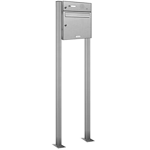 AL Briefkastensysteme 1er V2A Edelstahl Standbriefkasten mit Klingel rostfrei als 1 Fach Briefkastenanlage in Postkasten Briefkasten Design modern von AL Briefkastensysteme