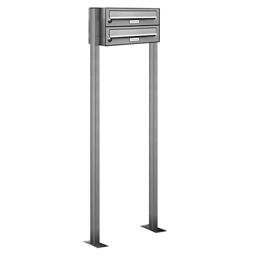 AL Briefkastensysteme 2er Edelstahl Standbriefkasten rostfrei als 2 Fach Briefkastenanlage DIN A4 in Postkasten Doppel-Briefkasten Design modern AL Briefkastensysteme 2er Edelstahl Standbriefkasten rostfrei als 2 Fach Briefkastenanlage DIN A4 in Postkasten Doppel-Briefkasten Design modern von AL Briefkastensysteme